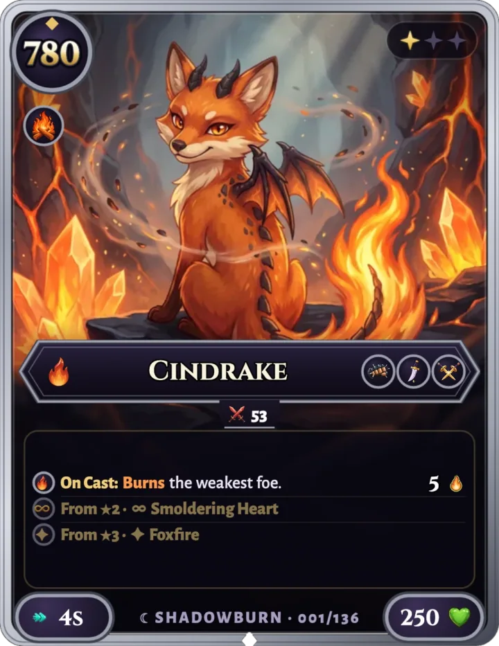 Cindrake, stage 1