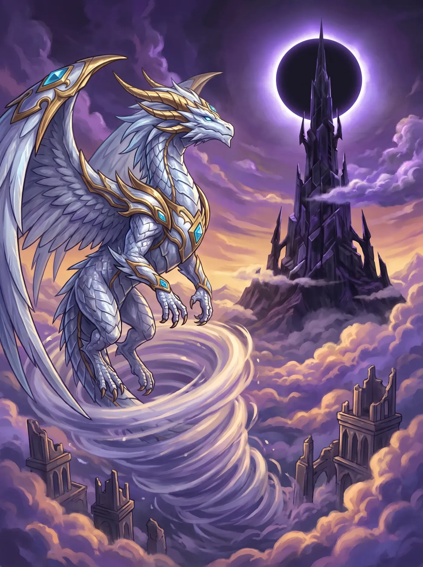 Zephyrkaze, a Lunekin of Gale, under the eclipse