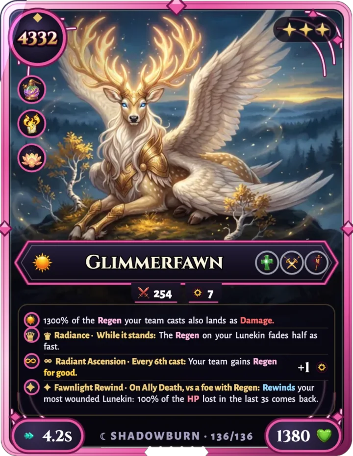 Glimmerfawn, the Mythical Lunekin of Lumen