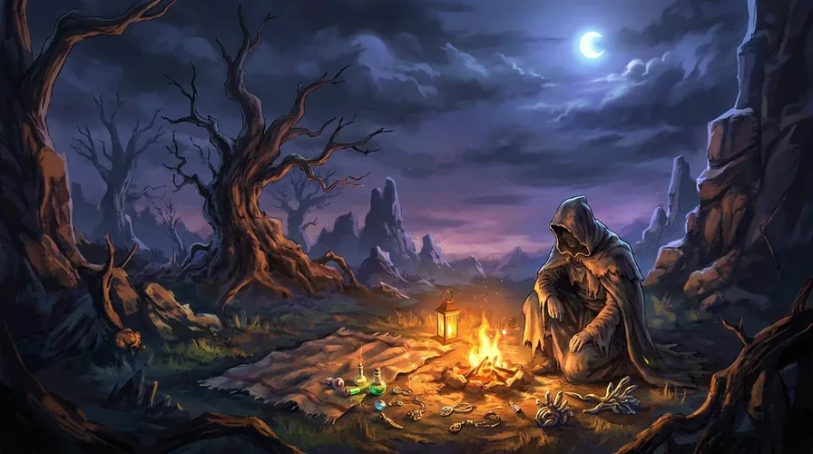 A crossroads of the Rite: a wandering merchant by the fire
